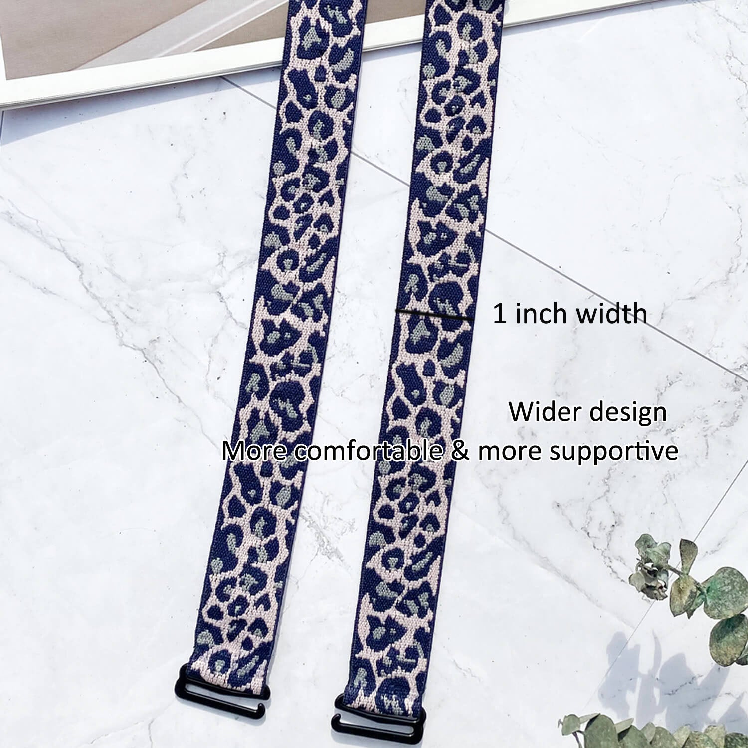 Adjustable Wide Leopard Bra Strap 2.5cm Width Bra Strap Bracelet
