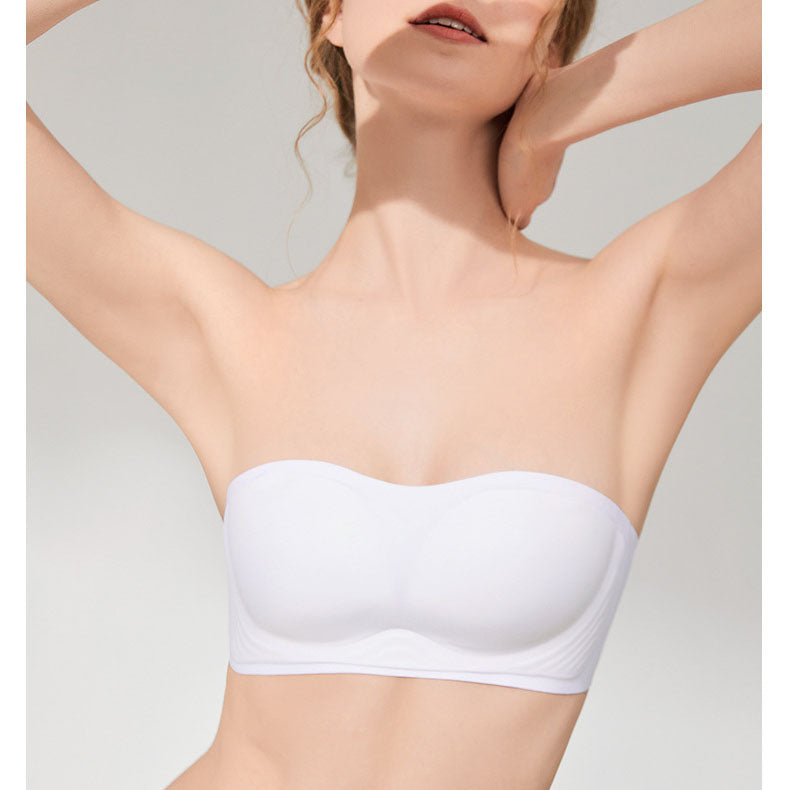 strapless white bra