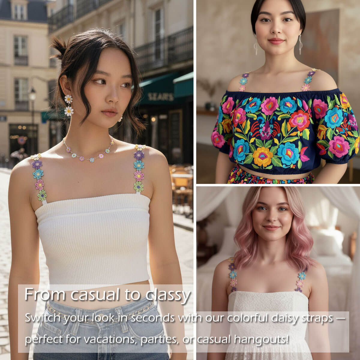 Decorative Daisy Bra Straps