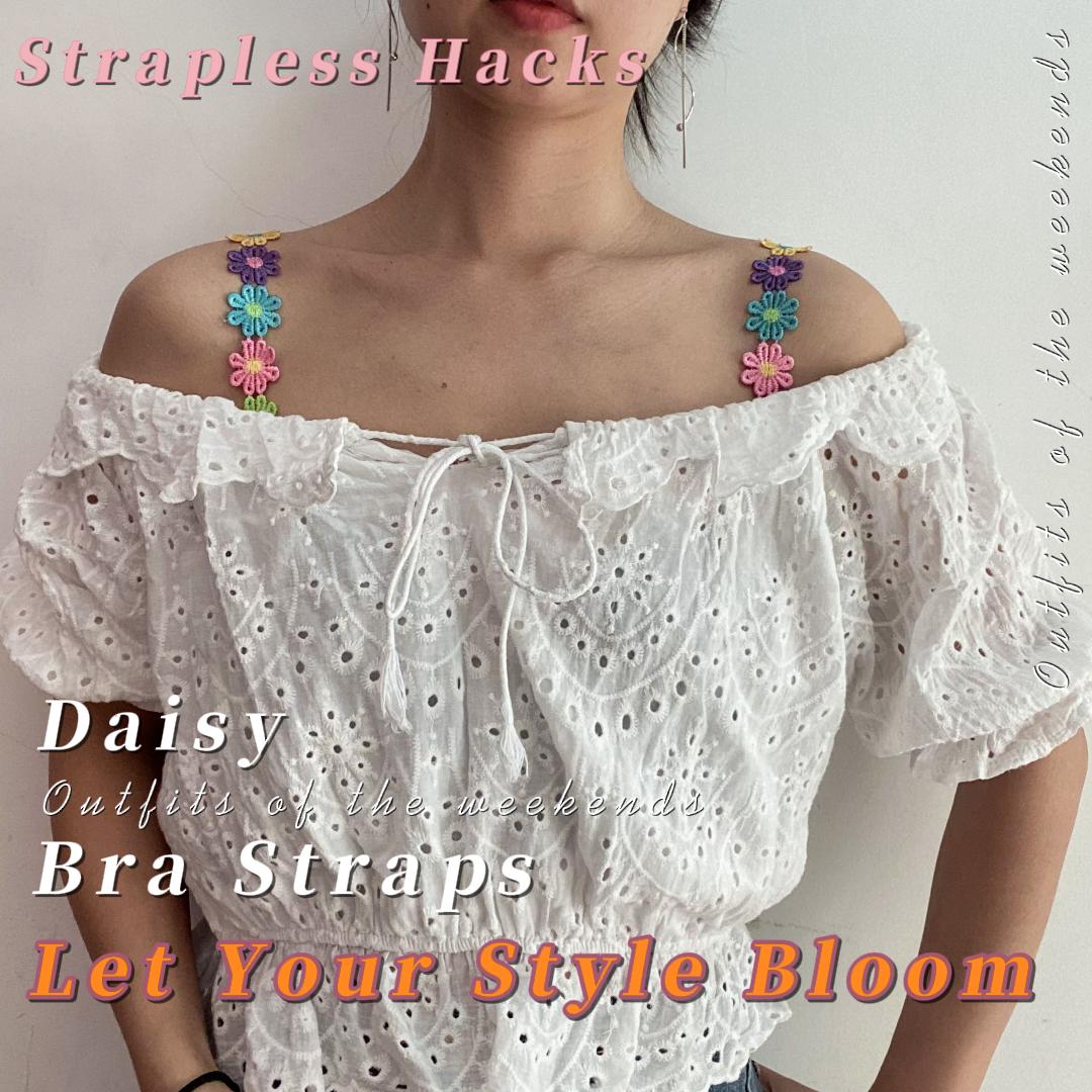 6 Color Daisy Removable Bra Straps for Strapless Bra/Dress