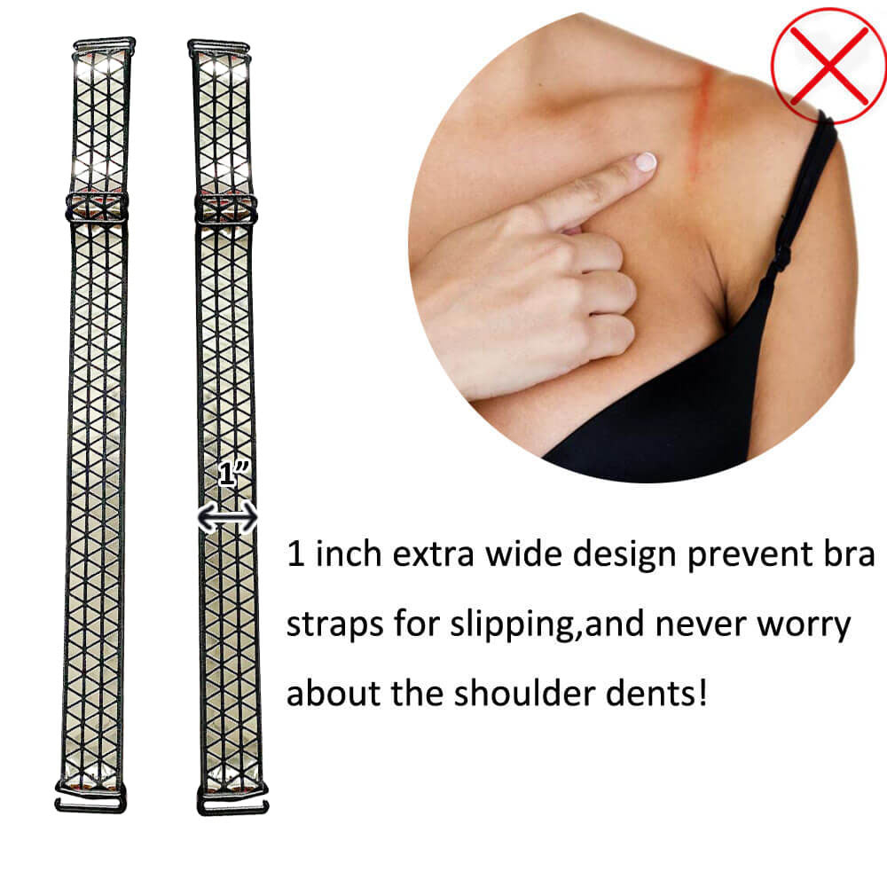 Silver Sequined Sparkle Wide Bra Straps 2.5cm Width Bra Strap Bracelet