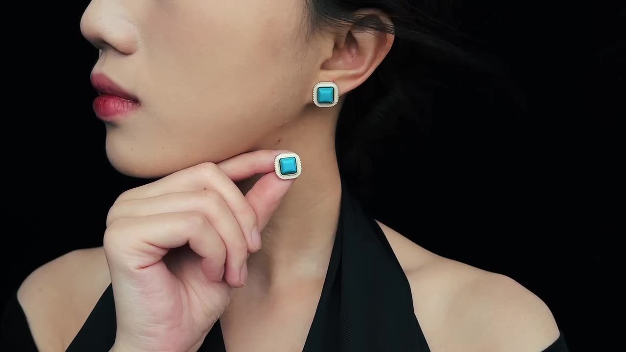 Turquoise Vintage Stud Earrings