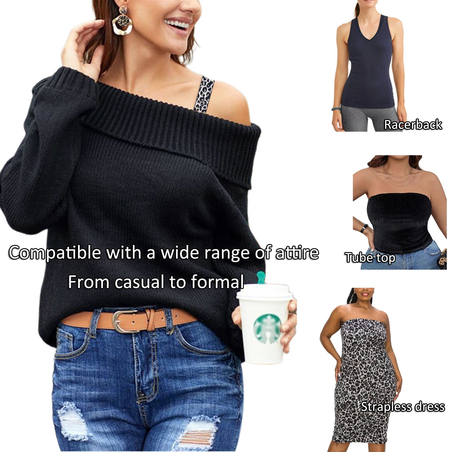 Adjustable Wide Leopard Bra Strap 2.5cm Width Bra Strap Bracelet