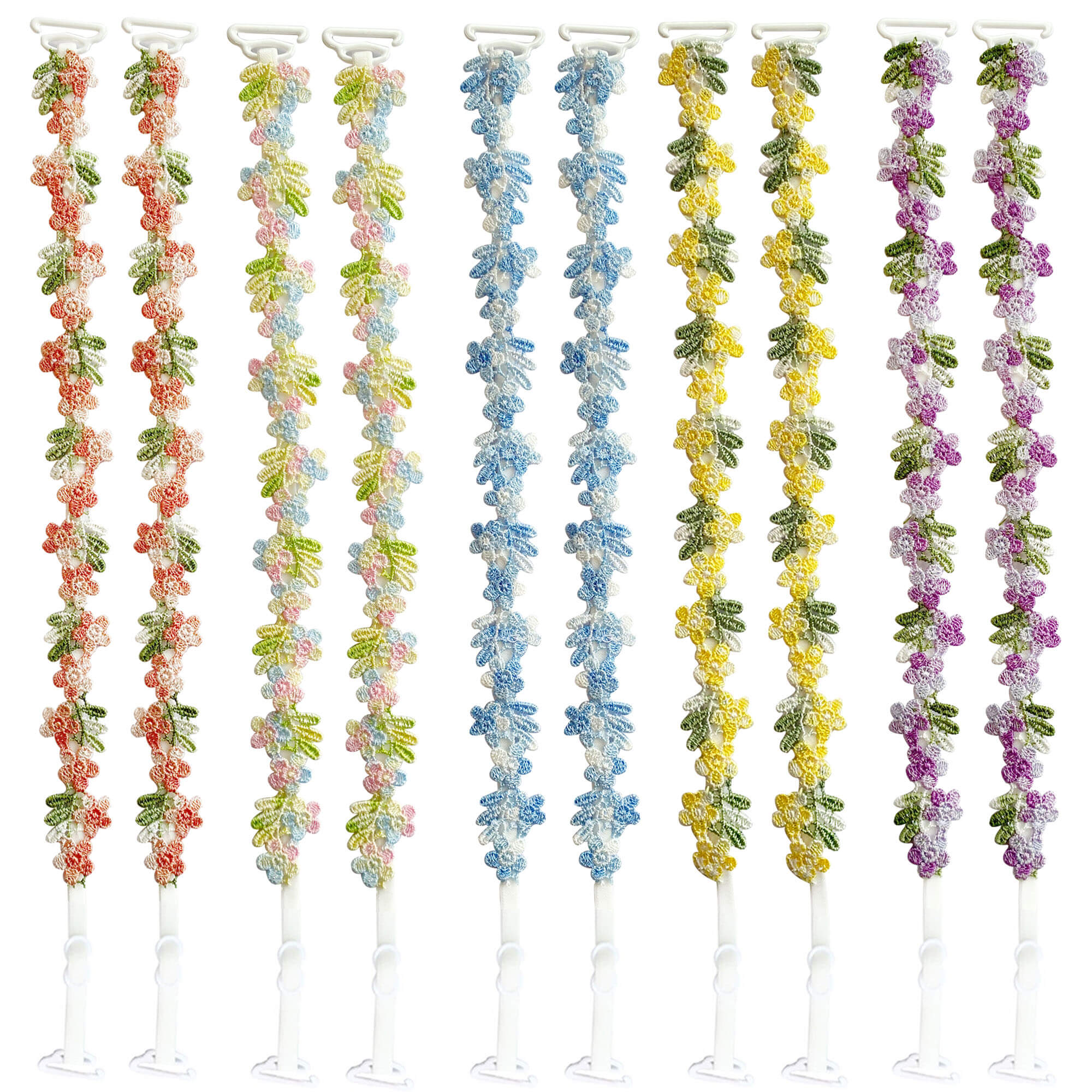 Moly Story Floral Bra Straps Cute Decorative Adjustable Shoulder Straps for Tank Tops, Dresses, Camisoles
