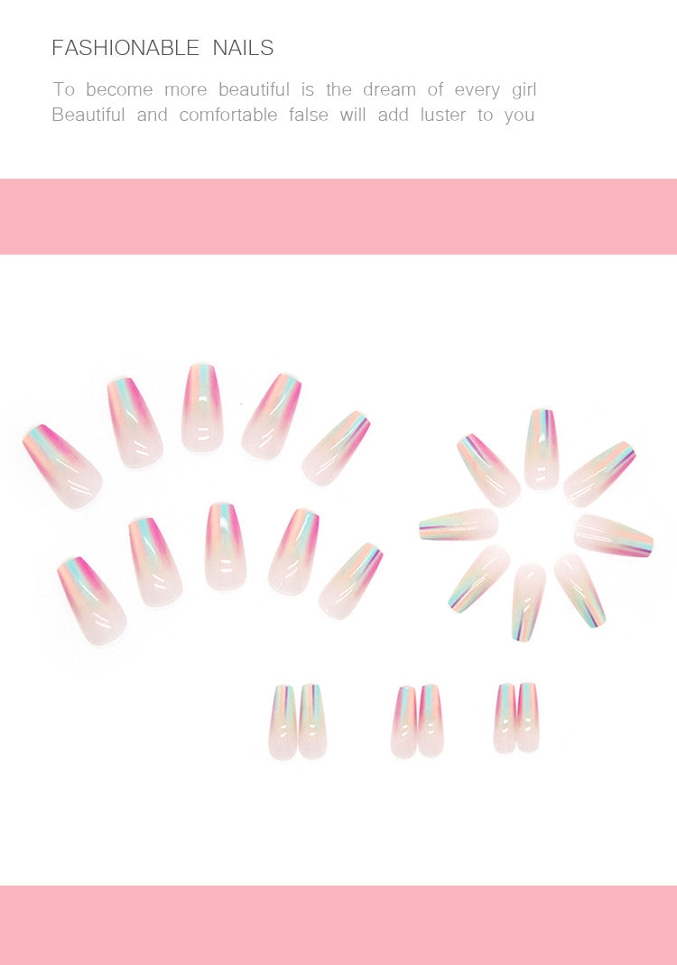 3 For $12.99 -  light color wearable nails 24 pcs