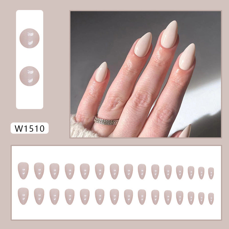 3 For $9.99 - 30 Pieces 7 Solid Color Almond Wearable Nails