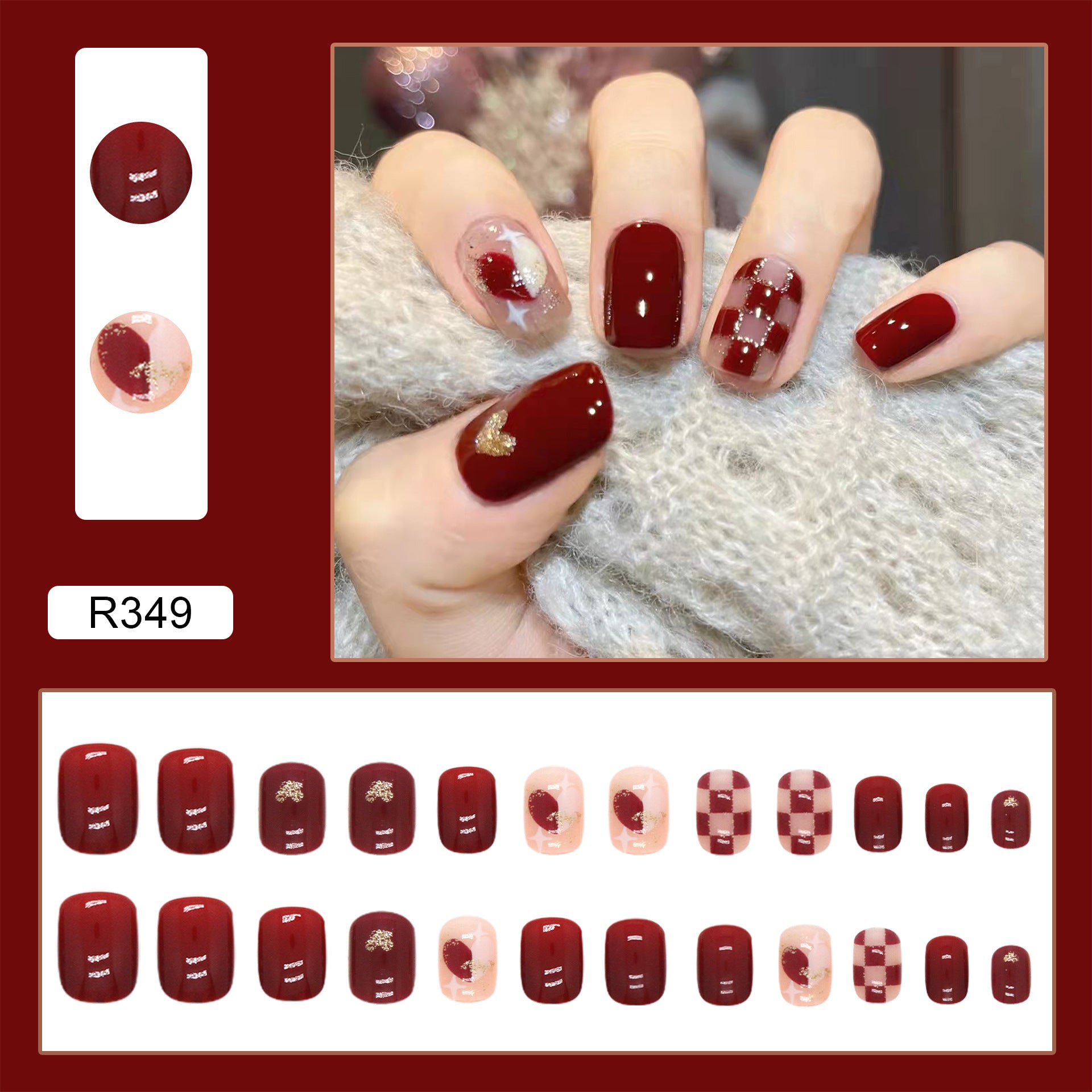 3 For $9.99 - 24 Pieces Wearable Nails