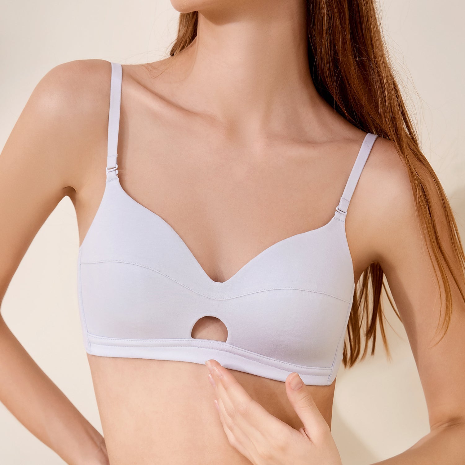 Moly Story Wireless Light Cups Comfy Bra with Detachable Strap