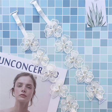 beaded flower bra straps