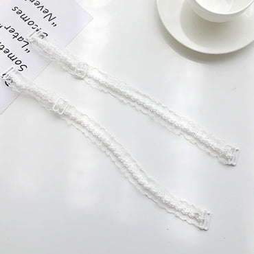 white lace bra strap