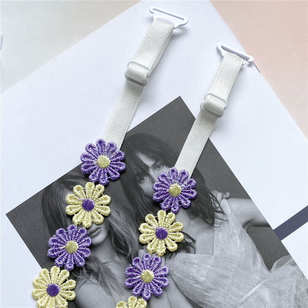 Purple Daisy Bra Strap