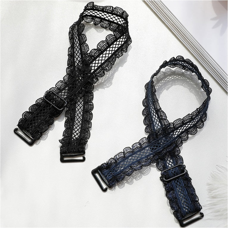 black lace bra strap
