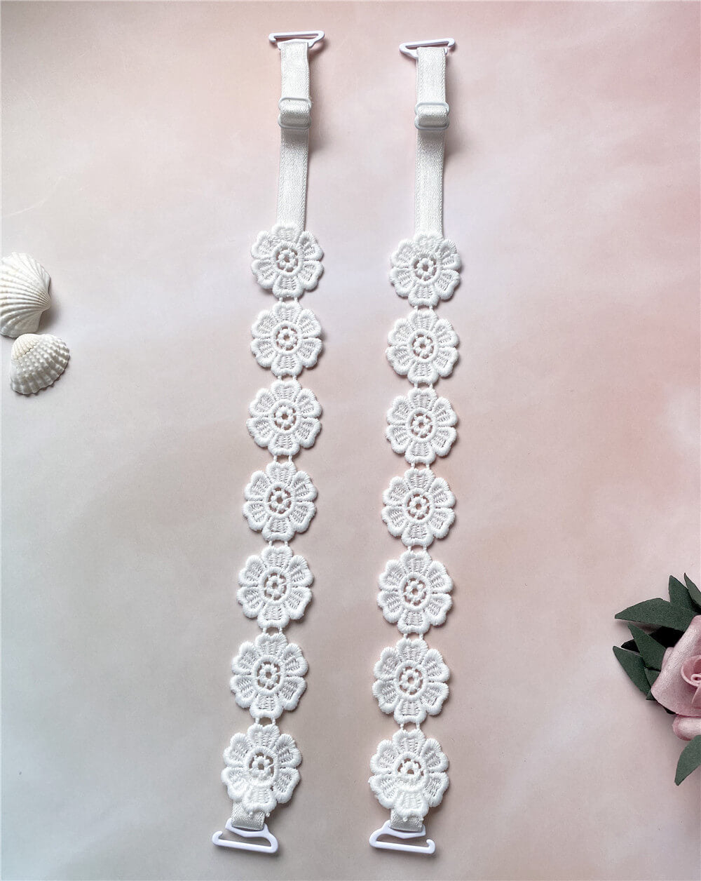 White Flower Bra Straps