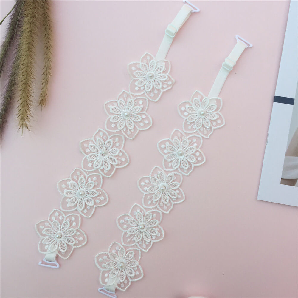 white wedding bra strap