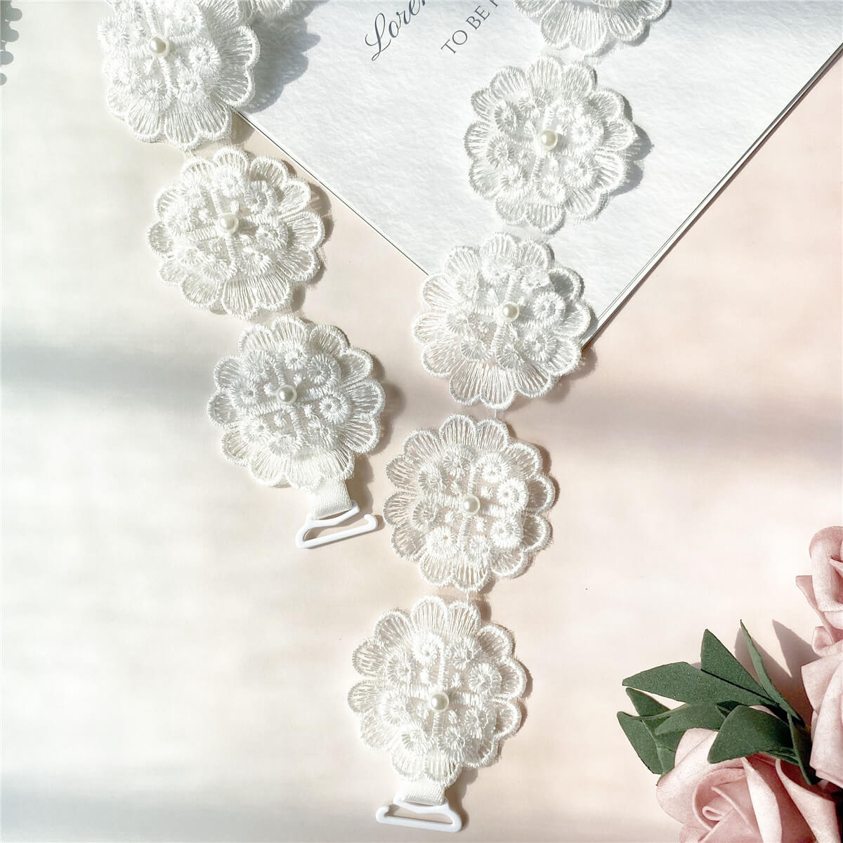 Sweet Lace Flower Bra Straps for Wedding Dress